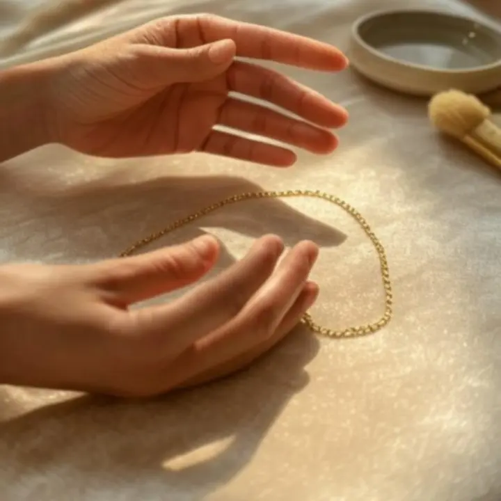 Elegancka prezentacja biżuterii w procesie konserwacji