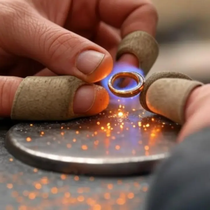 Szczegół wykonywania pierścionka